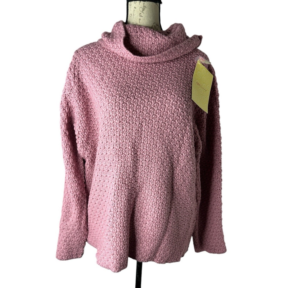 Modern Soul Size XL QVC‎ Pink Sweater Long Sleeves Knit Turtleneck Sweater NEW